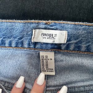 Forever 21 Ripped mom jeans.